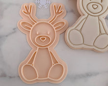 Load image into Gallery viewer, Reindeer Teddy Fondant Stamp &amp; Cookie Cutter
