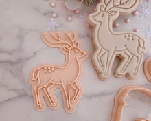 Load image into Gallery viewer, Reindeer Fondant Stamp &amp; Cookie Cutter
