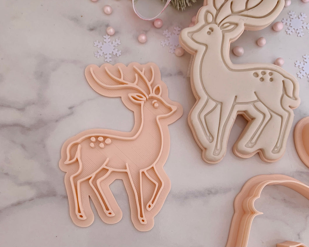 Reindeer Fondant Stamp & Cookie Cutter