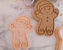 Load image into Gallery viewer, Gingerbread Man Christmas Fondant Stamp &amp; Cookie Cutter
