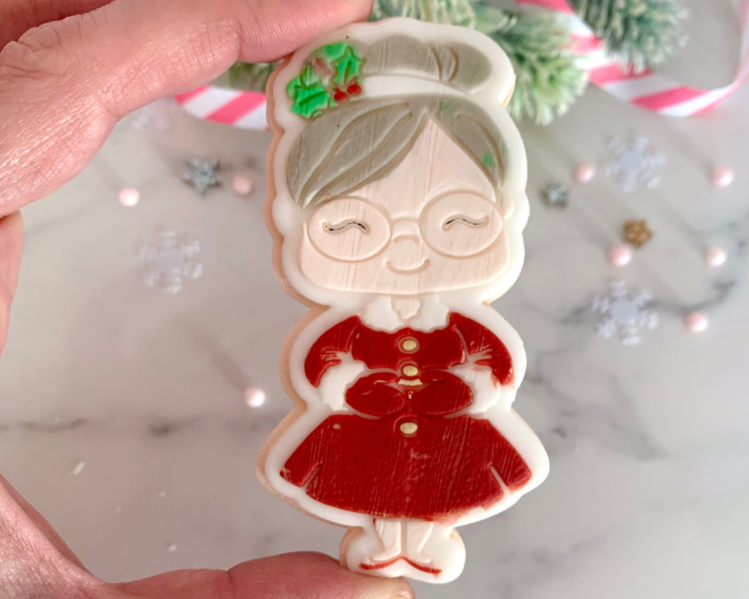Mrs Santa Claus Fondant Embosser and Cutter