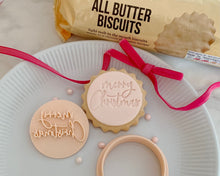 Load image into Gallery viewer, Mini Merry Christmas Marks &amp; Spencer Fondant Cookie Stamp
