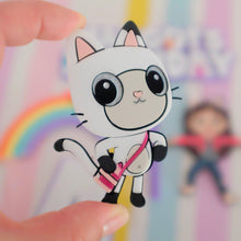 Load image into Gallery viewer, Gabby / Panda Paws Acrylic Cake Charm
