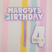 Load image into Gallery viewer, Gabby Personalised Name &amp; Age Cake Topper
