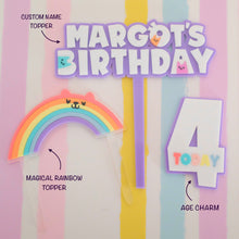 Load image into Gallery viewer, Gabby Personalised Name &amp; Age Cake Topper
