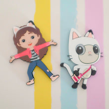 Load image into Gallery viewer, Gabby / Panda Paws Acrylic Cake Charm

