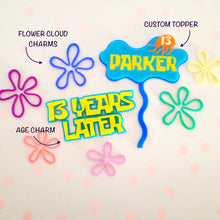 Load image into Gallery viewer, Spongebob Inspired Personalised Name &amp; Age Cake Topper
