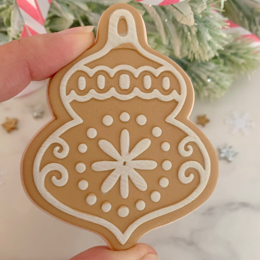 Gingerbread Bauble Cookie Cutter/ Embosser