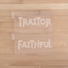 Load image into Gallery viewer, Traitors/ Faithfuls Fondant Embosser/ Cutter
