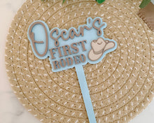 Load image into Gallery viewer, First Rodeo Personalised Name Cake Topper
