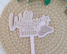 Load image into Gallery viewer, First Rodeo Personalised Name Cake Topper
