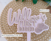 Load image into Gallery viewer, First Rodeo Personalised Name Cake Topper
