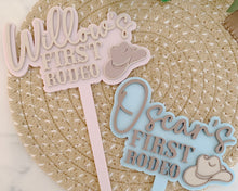 Load image into Gallery viewer, First Rodeo Personalised Name Cake Topper
