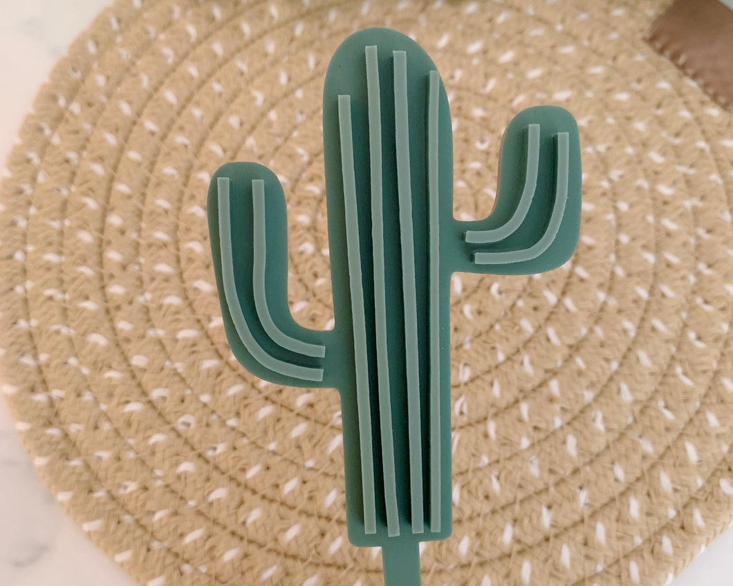 Desert Cactus Acrylic Cake Topper