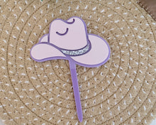 Load image into Gallery viewer, Cowboy/ Cowgirl Hat Acrylic Cake Charm/ Topper
