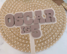 Load image into Gallery viewer, Western Theme Personalised Name &amp; Age Cake Topper
