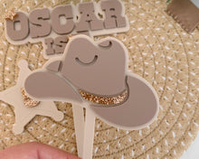 Load image into Gallery viewer, Cowboy/ Cowgirl Hat Acrylic Cake Charm/ Topper
