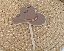 Load image into Gallery viewer, Cowboy/ Cowgirl Hat Acrylic Cake Charm/ Topper

