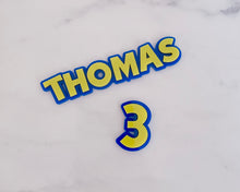 Load image into Gallery viewer, Toy Story Style Personalised Name &amp; Age Cake Charms
