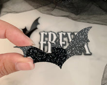 Load image into Gallery viewer, Black Bat Acrylic Cake Charm
