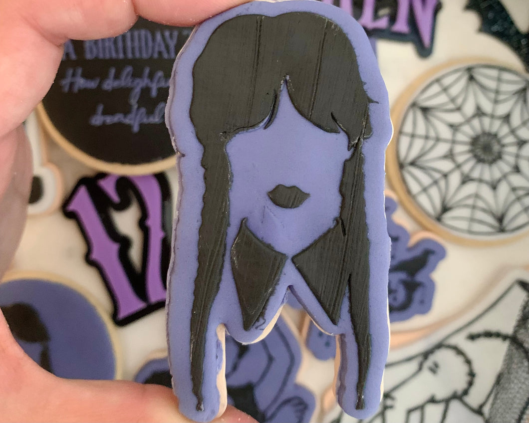Wednesday Addams Fondant Cookie Embosser / Cutter