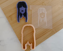 Load image into Gallery viewer, Wednesday Addams Fondant Cookie Embosser / Cutter
