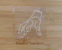 Load image into Gallery viewer, Thing Wednesday Addams Fondant Cookie Embosser / Cutter
