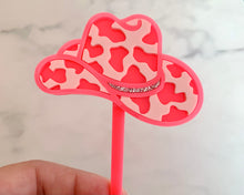 Load image into Gallery viewer, Cowboy/ Cowgirl Hat Acrylic Cake Charm/ Topper
