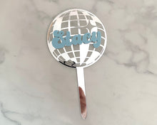 Load image into Gallery viewer, Custom Name Disco Ball Acrylic Cake Topper
