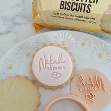 Load image into Gallery viewer, Mini Nikah Mubarak Marks &amp; Spencer Fondant Cookie Stamp
