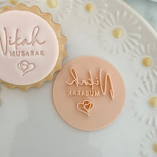 Load image into Gallery viewer, Mini Nikah Mubarak Marks &amp; Spencer Fondant Cookie Stamp
