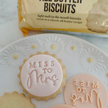 Load image into Gallery viewer, Mini Miss To Mrs Marks &amp; Spencer Fondant Cookie Stamp
