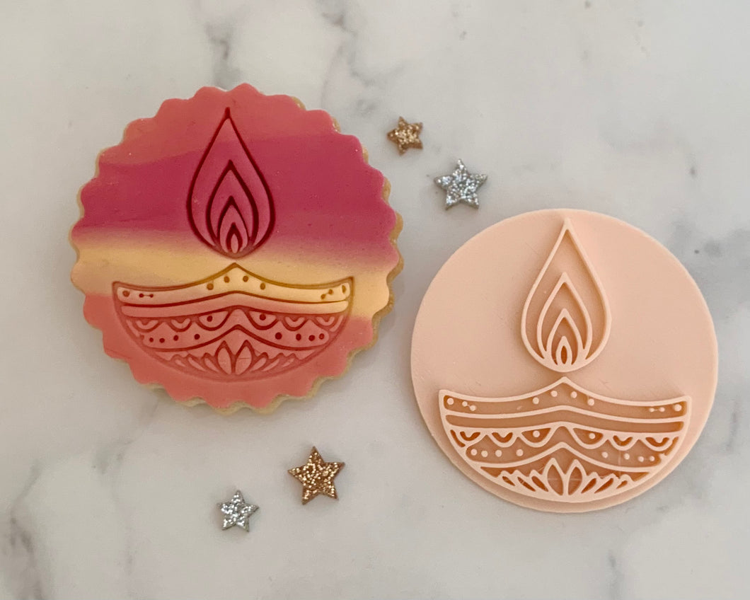 Diya Lamp Fondant Cookie Stamp