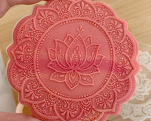 Load image into Gallery viewer, Lotus Rangoli Mandala Fondant Cookie Embosser/ Cutter
