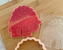 Load image into Gallery viewer, Indian Elephant Fondant Cookie Embosser/ Cutter

