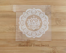 Load image into Gallery viewer, Lotus Rangoli Mandala Fondant Cookie Embosser/ Cutter
