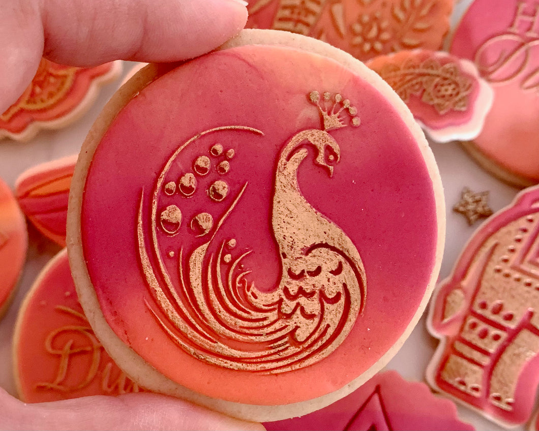 Peacock Fondant Cookie Embosser