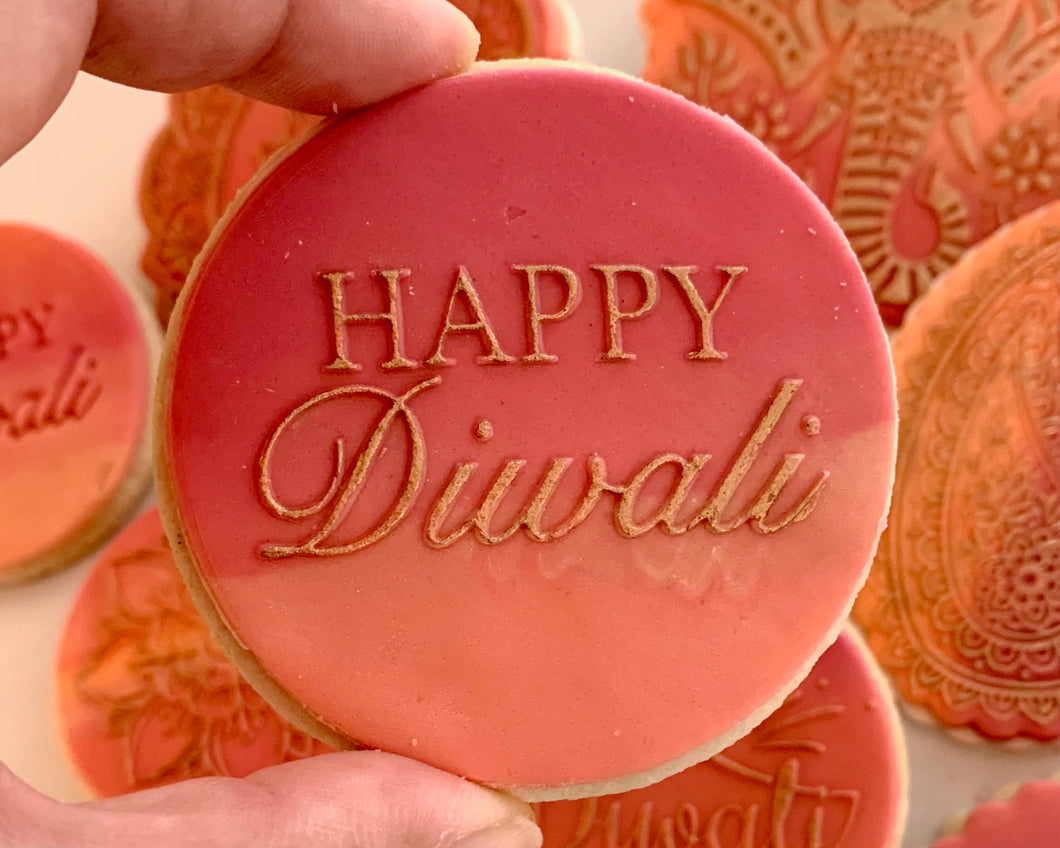 Happy Diwali Fondant Cookie Embosser