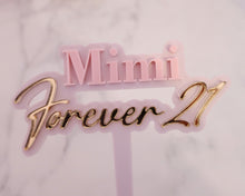 Load image into Gallery viewer, 21st Birthday Personalised Custom Cake Topper
