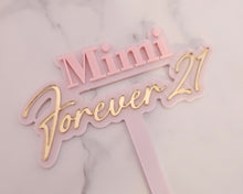 Load image into Gallery viewer, 21st Birthday Personalised Custom Cake Topper
