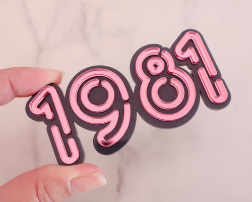 4'' 80s Neon Lights Acrylic Cake Charm - Made in the UK with Love  from House of Toot Sweet - Just £4! Shop now at House of Toot Sweet