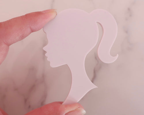 Barbie Head Acrylic Cake Charm - Made in the UK with Love  from House of Toot Sweet - Just £2! Shop now at House of Toot Sweet