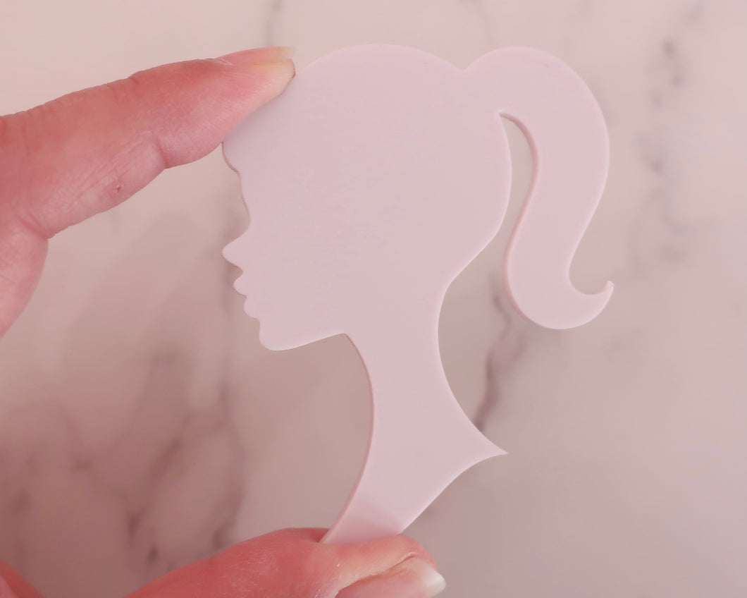 Barbie Head Acrylic Cake Charm - Made in the UK with Love  from House of Toot Sweet - Just £2! Shop now at House of Toot Sweet