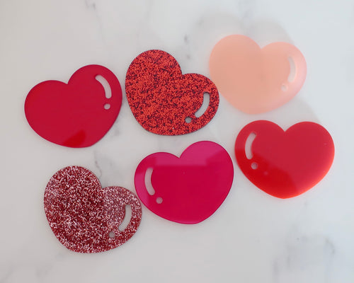 6x Bubble Hearts Cupcake Toppers - Made in the UK with Love  from House of Toot Sweet - Just £2.50! Shop now at House of Toot Sweet