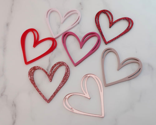 7x Scribble Hearts Cupcake Toppers - Made in the UK with Love  from House of Toot Sweet - Just £4! Shop now at House of Toot Sweet
