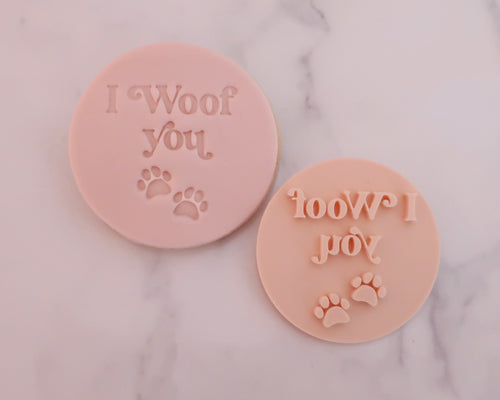I Woof You Fondant Stamp - Made in the UK with Love  from House of Toot Sweet - Just £5! Shop now at House of Toot Sweet