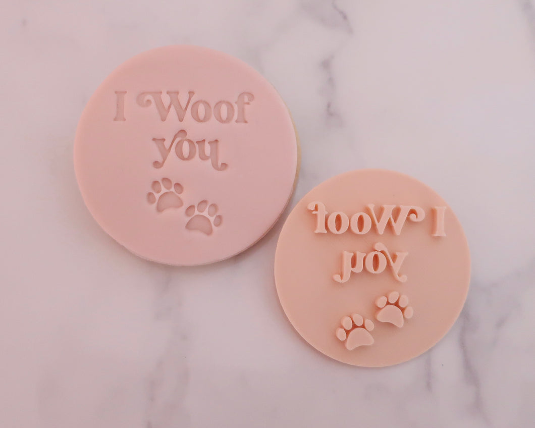 I Woof You Fondant Stamp - Made in the UK with Love  from House of Toot Sweet - Just £5! Shop now at House of Toot Sweet