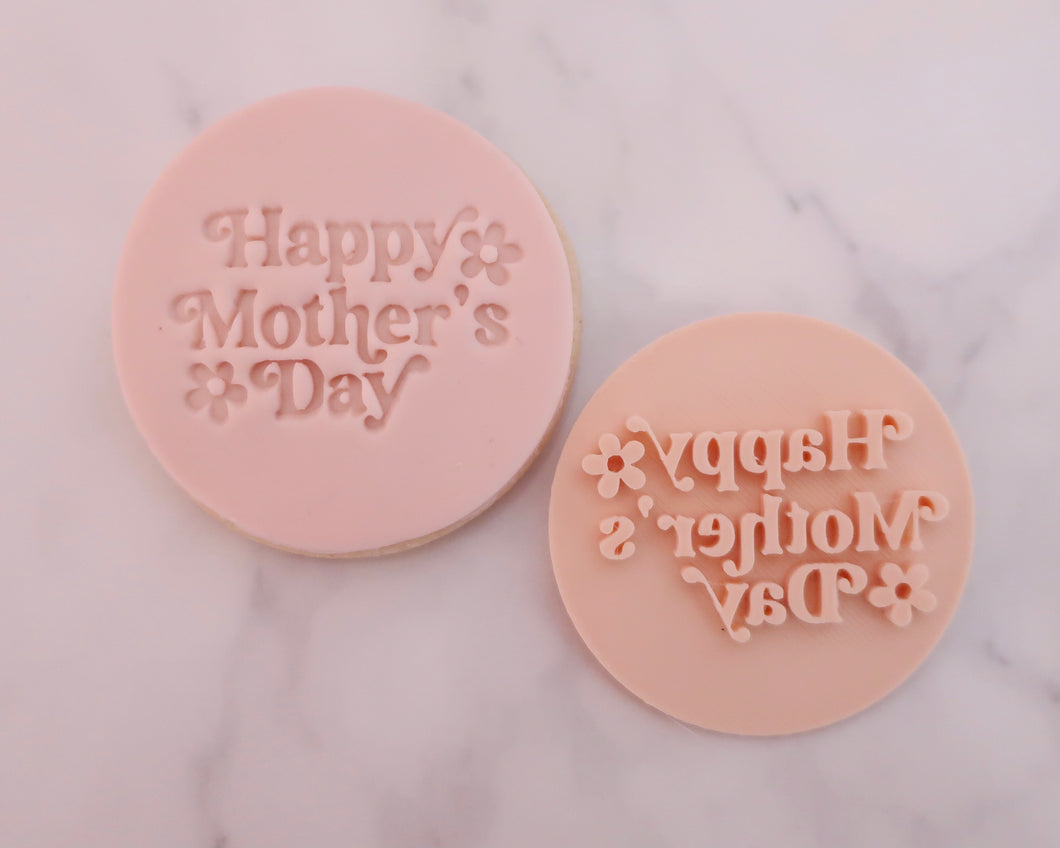 Happy Mothers Day Retro Fondant Stamp - Made in the UK with Love  from House of Toot Sweet - Just £5! Shop now at House of Toot Sweet