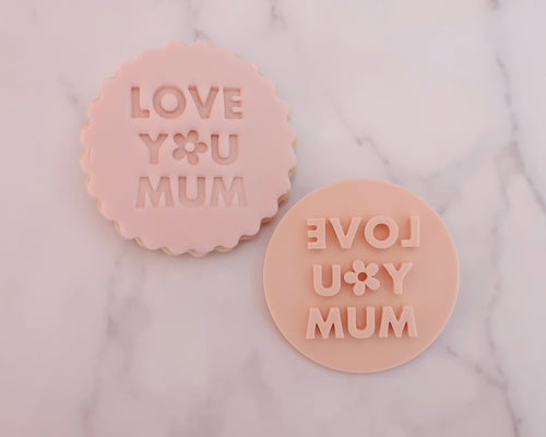 Love You Mum Fondant Stamp - Made in the UK with Love  from House of Toot Sweet - Just £5! Shop now at House of Toot Sweet