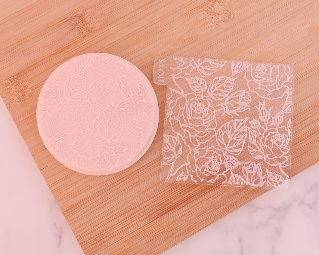Delicate Roses Texture Fondant Embosser - Made in the UK with Love  from House of Toot Sweet - Just £7.50! Shop now at House of Toot Sweet